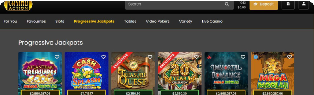 Casino Action Sister Sites + Similar Casinos + Competitors