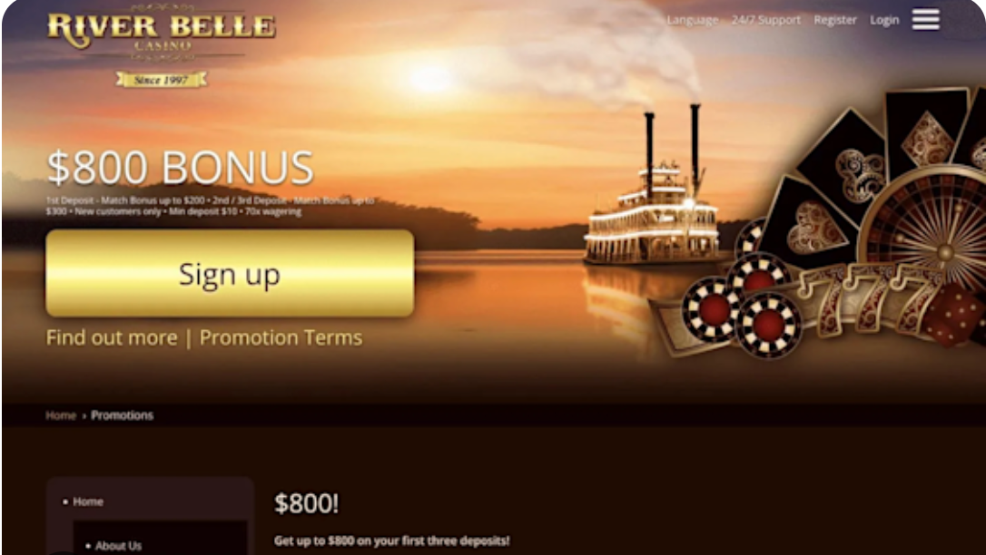 River Belle Casino Sister Sites + Similar Casinos